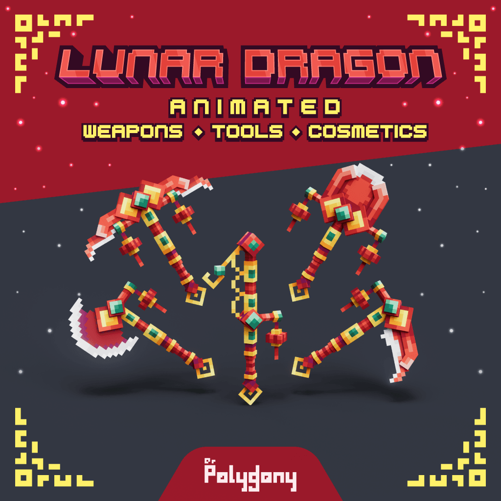 Lunar Dragon Animated Weapons & Tools Set 3