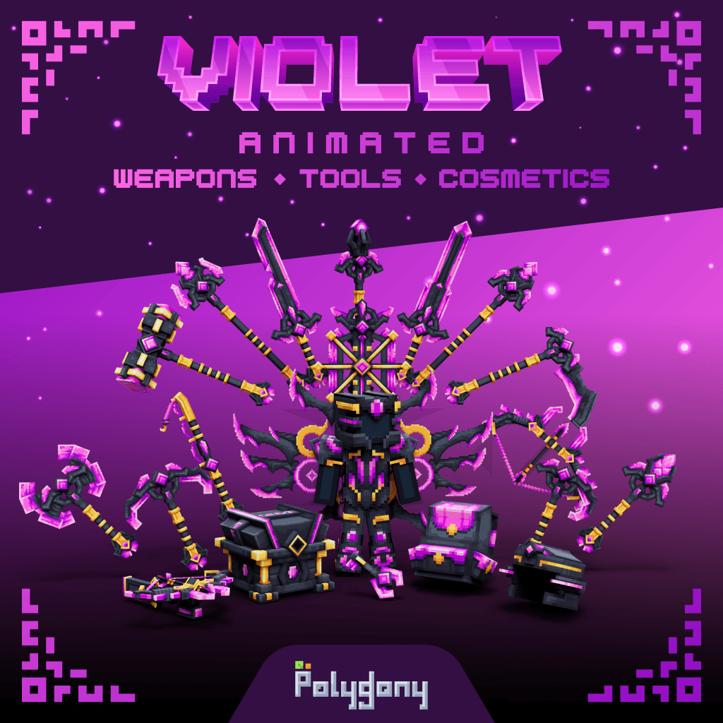 Violet Animated Weapons & Tools Set