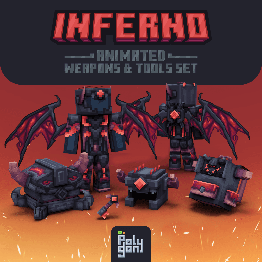 Inferno Animated Weapons & Tools Set 3