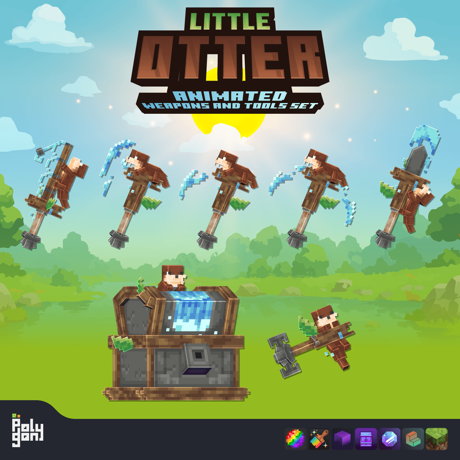 Little Otter Animated Weapons and Tools Set (32x) 0