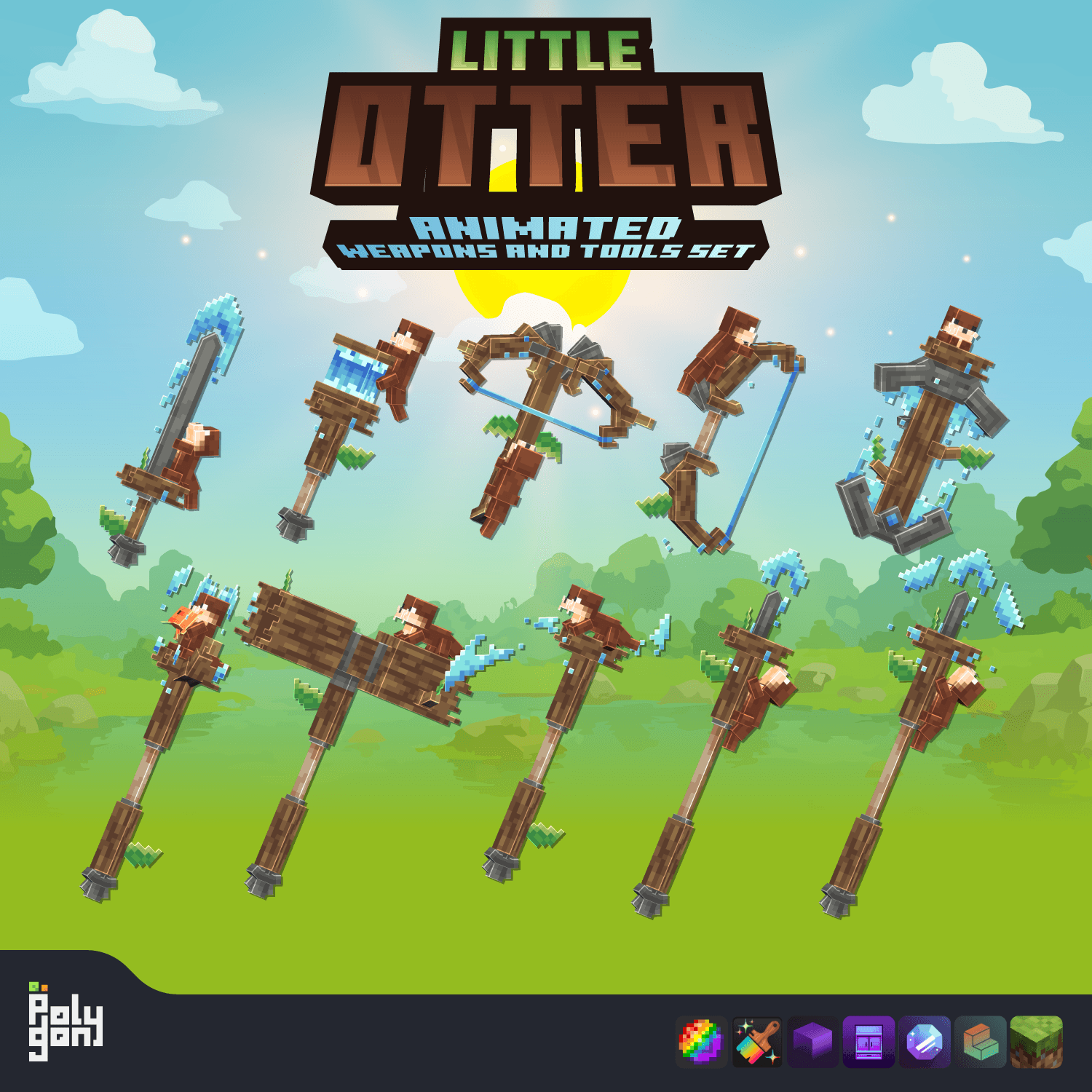 Little Otter Animated Weapons and Tools Set (32x) 2