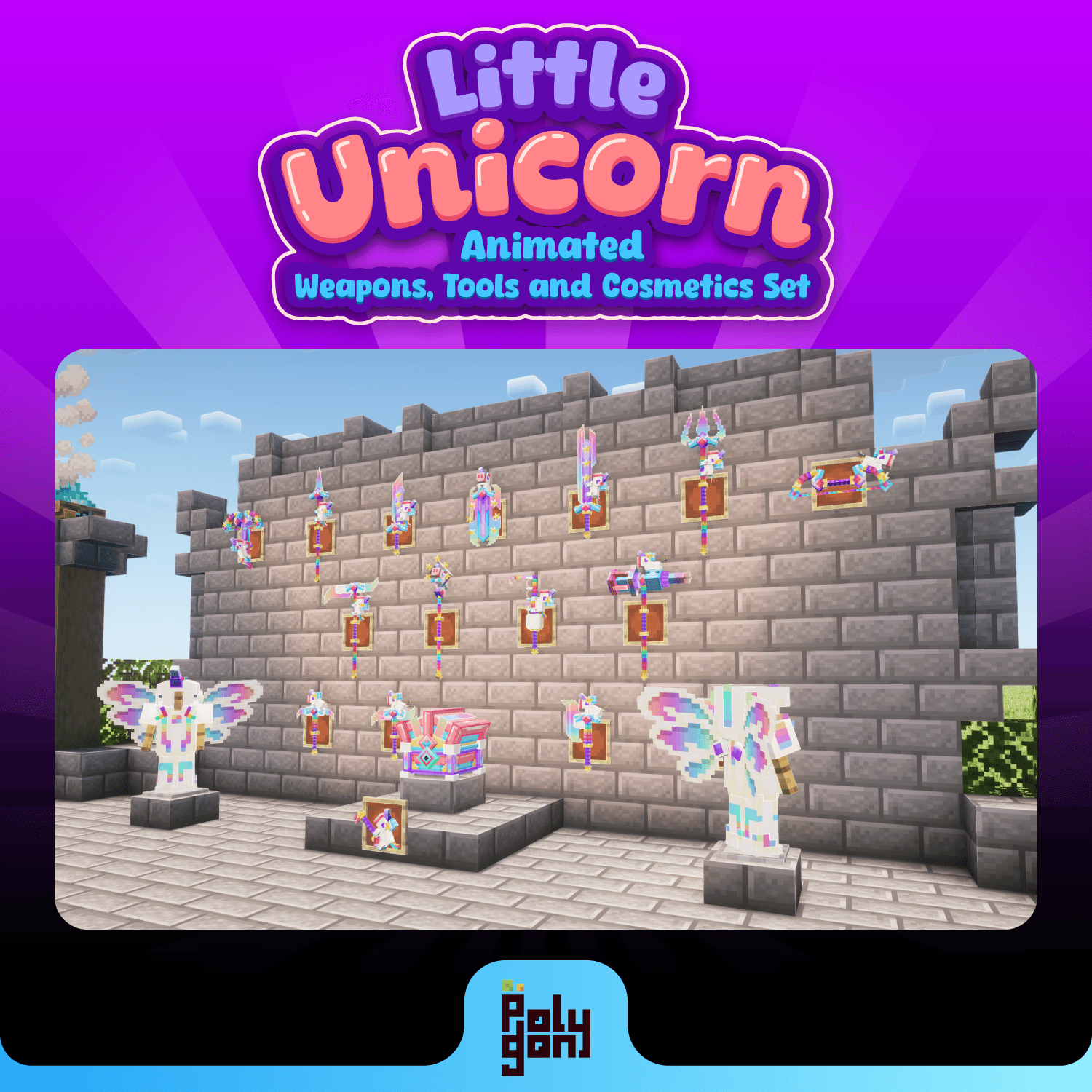 Little Unicorn Animated Weapons and Tools Set (32x) 0