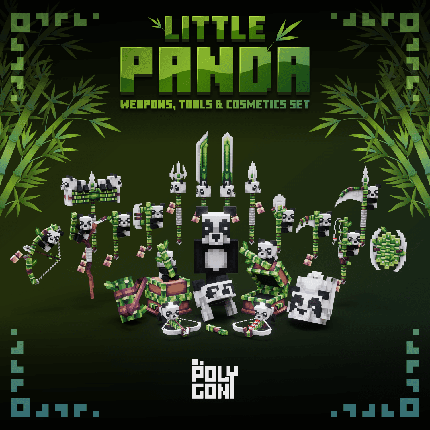 Little Panda Weapons, Tools & Cosmetics Set
