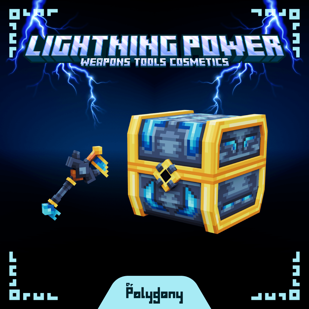 Lightning Power Animated Weapons & Tools Set 5