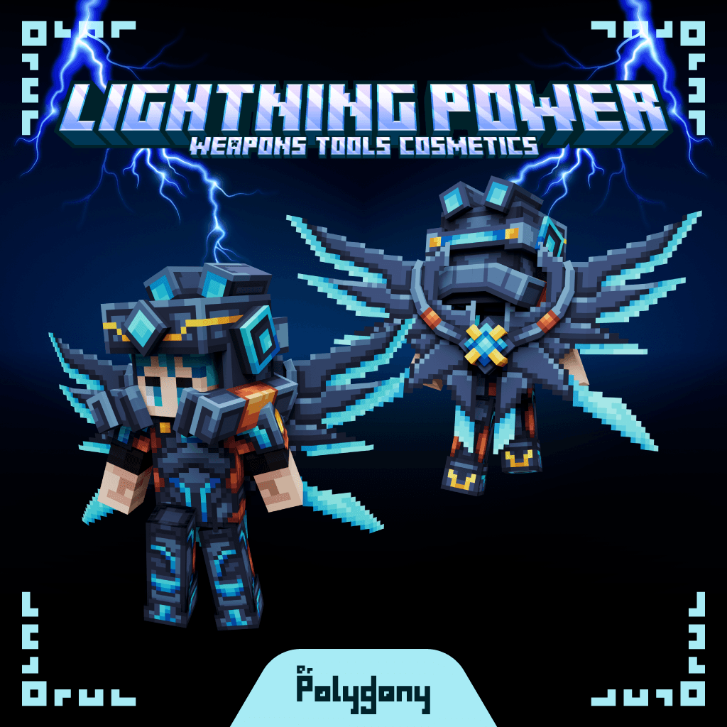 Lightning Power Animated Weapons & Tools Set 0