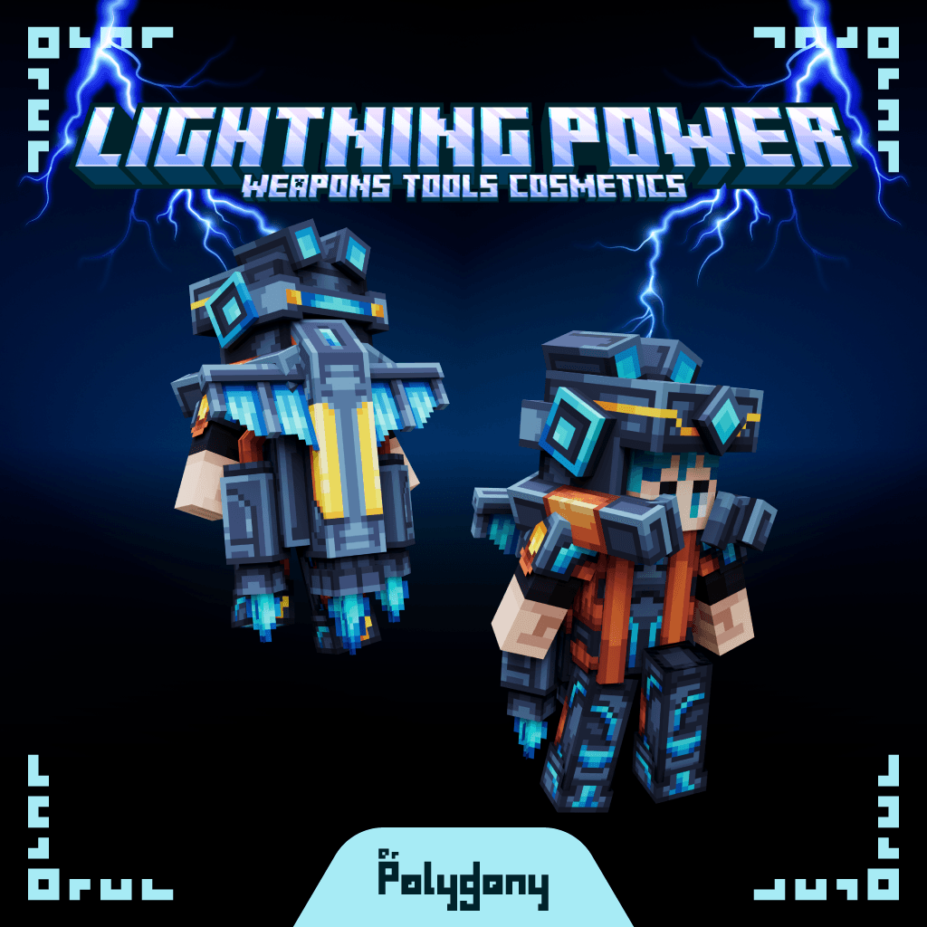 Lightning Power Animated Weapons & Tools Set 4