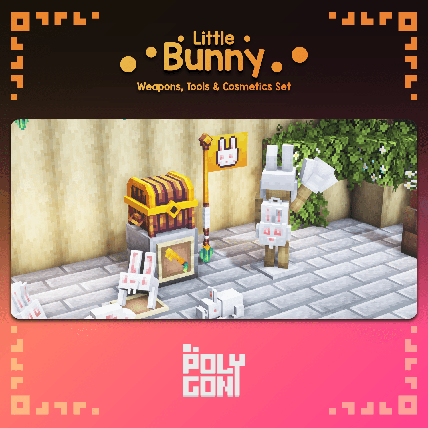Little Bunny with Carrots Weapons, Tools & Cosmetics Set 3