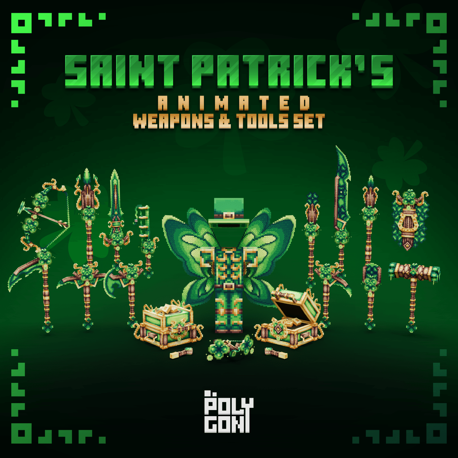 Saint Patrick's Animated Weapons & Tools Set