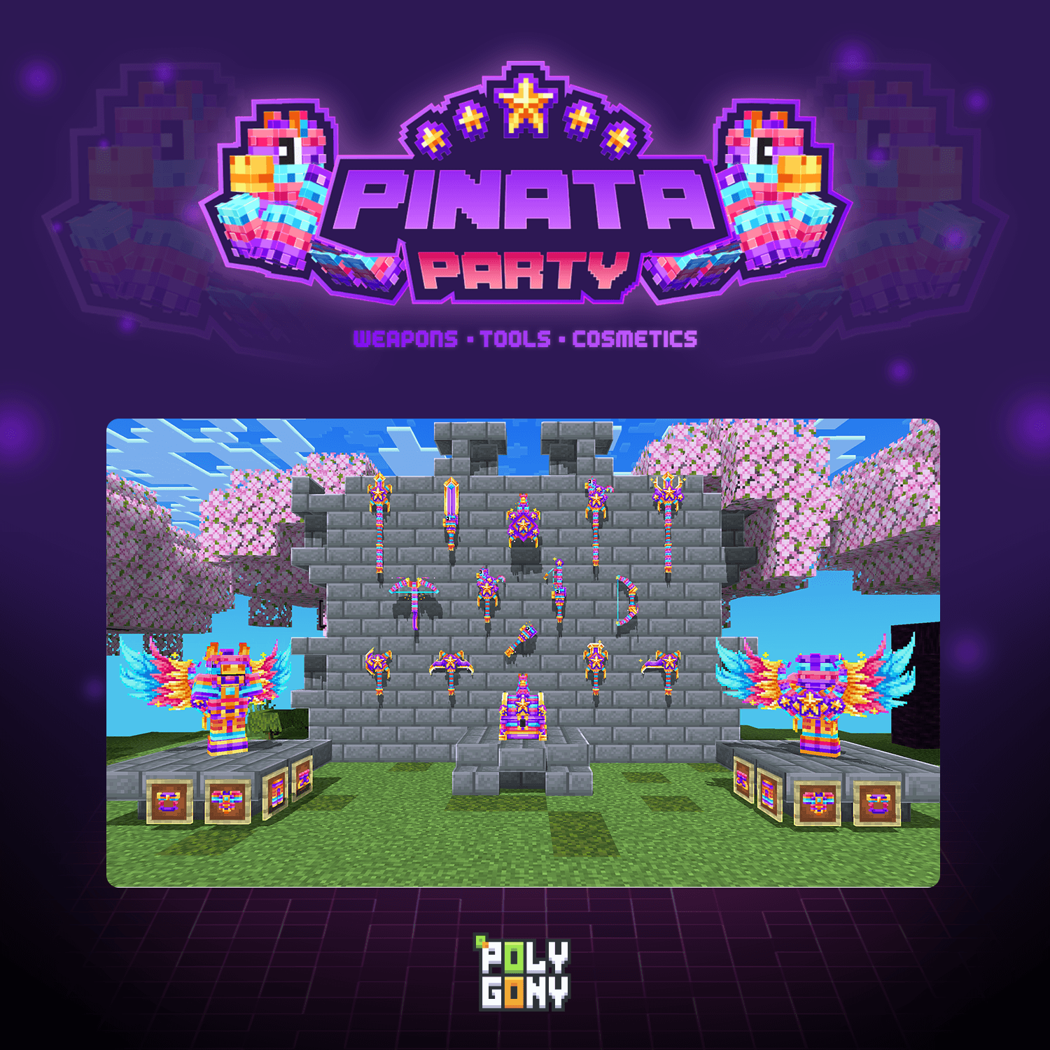 Pinata Party Animated Weapons and Tools Set (32x) 2